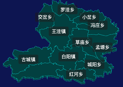 threejs固原市彭阳县geoJson地图3d地图CSS2D外加旋转棱锥