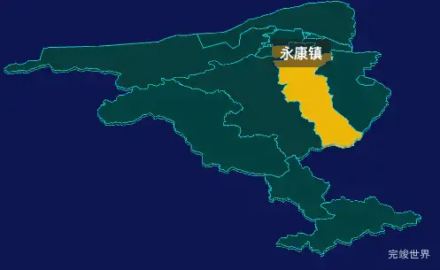 threejs中卫市沙坡头区geoJson地图3d地图指定区域闪烁