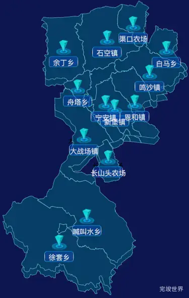 echarts中卫市中宁县geoJson地图点击跳转到指定页面