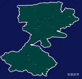 threejs中卫市中宁县geoJson地图3d地图添加描边效果