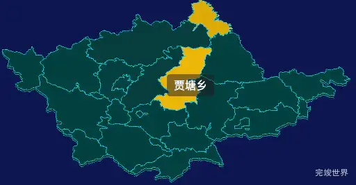 threejs中卫市海原县geoJson地图3d地图指定区域闪烁