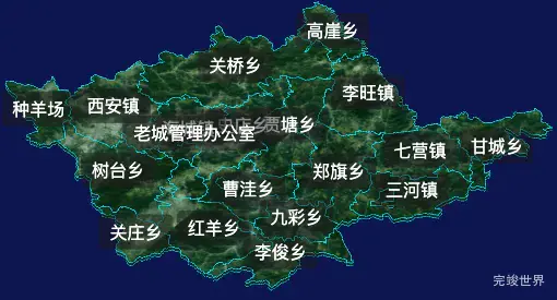 threejs中卫市海原县geoJson地图3d地图自定义贴图加CSS2D标签