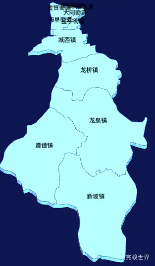 echarts海口市龙华区geoJson地图3d地图