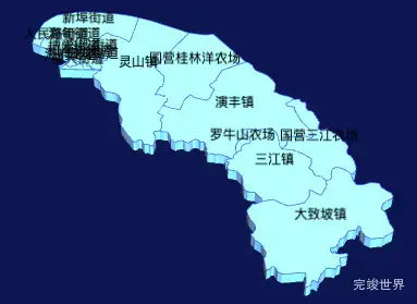 echarts海口市美兰区geoJson地图3d地图