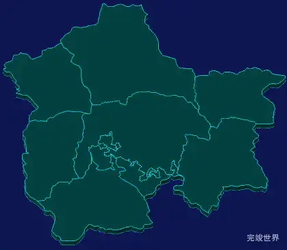 threejs五指山市geoJson地图3d地图