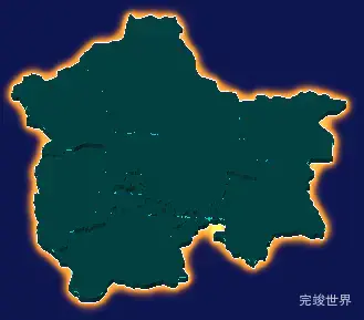 threejs五指山市geoJson地图3d地图添加金色效果