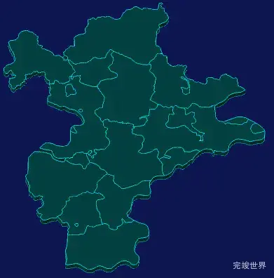 threejs定安县geoJson地图3d地图