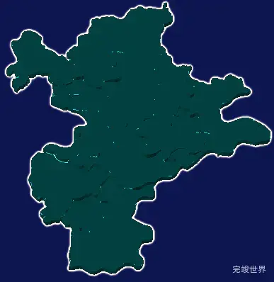 threejs定安县geoJson地图3d地图添加描边效果