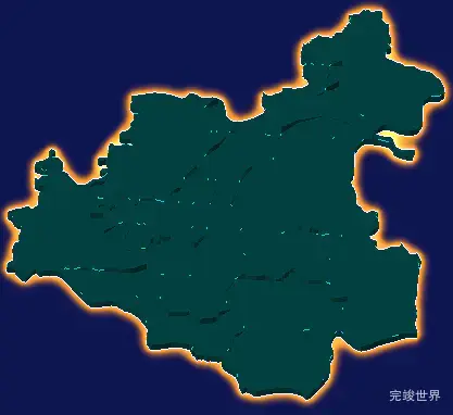 threejs屯昌县geoJson地图3d地图添加金色效果