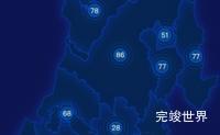 echarts澄迈县geoJson地图圆形波纹状气泡图实例