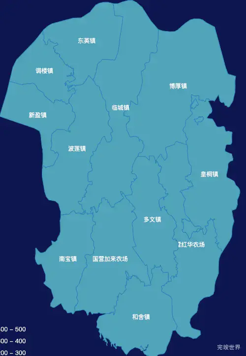 echarts临高县geoJson地图热力图