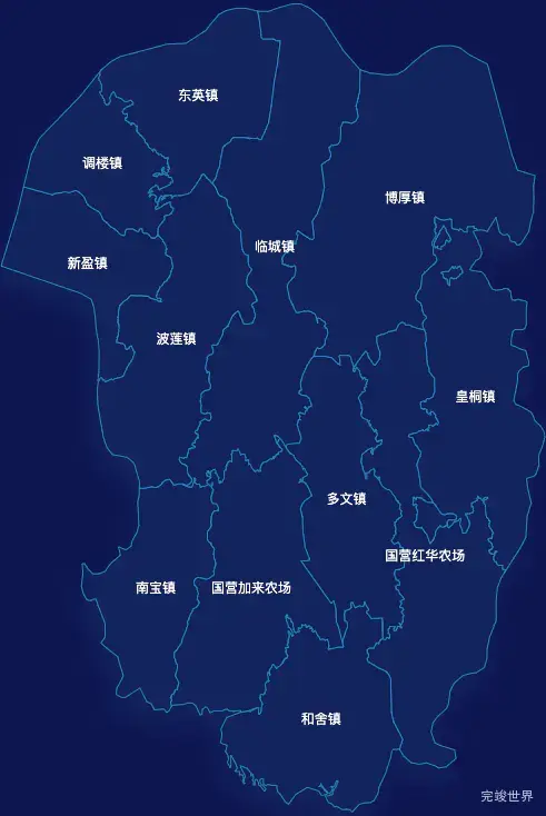 echarts临高县geoJson地图地图下钻展示