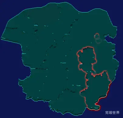 threejs临高县geoJson地图3d地图红色描边闪烁警报