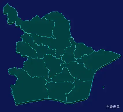 threejs陵水黎族自治县geoJson地图3d地图