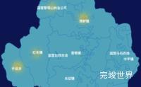 echarts琼中黎族苗族自治县geoJson地图热力图代码演示