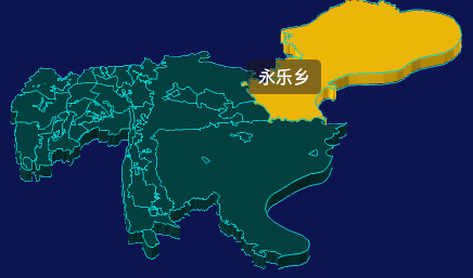 threejs贵阳市南明区geoJson地图3d地图鼠标移入显示标签并高亮