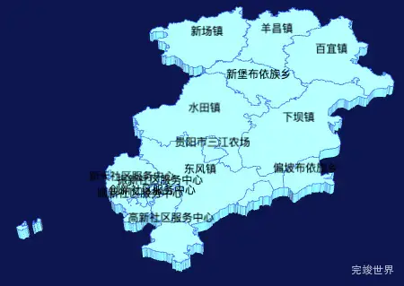 echarts贵阳市乌当区geoJson地图3d地图