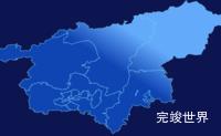 echarts贵阳市白云区geoJson地图全局颜色渐变效果