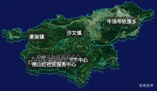 threejs贵阳市白云区geoJson地图3d地图自定义贴图加CSS2D标签