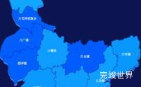 echarts贵阳市修文县geoJson地图 visualMap控制地图颜色效果