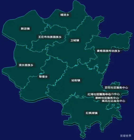 threejs贵阳市清镇市geoJson地图3d地图CSS3D标签