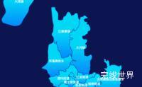 echarts六盘水市钟山区geoJson地图局部颜色渐变实例