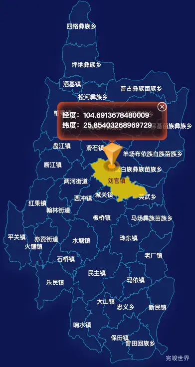 echarts六盘水市盘州市geoJson地图点击地图获取经纬度