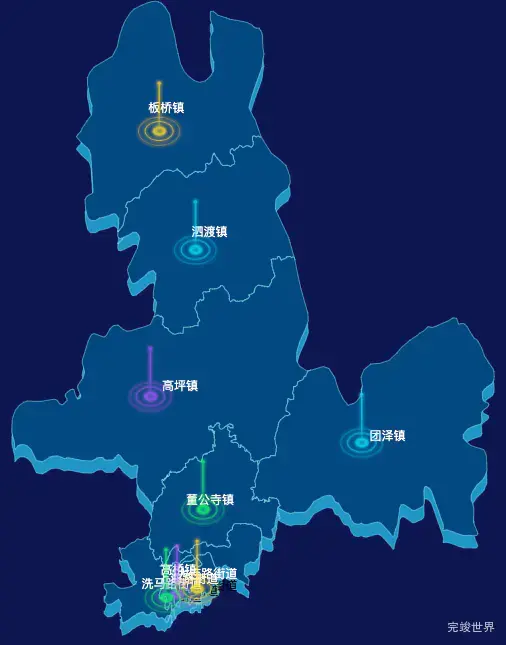 echarts遵义市汇川区geoJson地图迁徙图