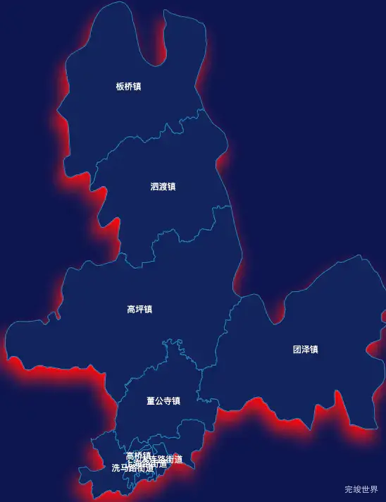 echarts遵义市汇川区geoJson地图阴影