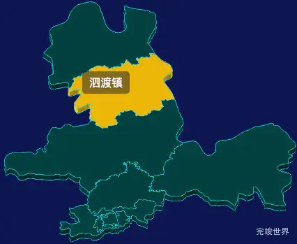 threejs遵义市汇川区geoJson地图3d地图鼠标移入显示标签并高亮