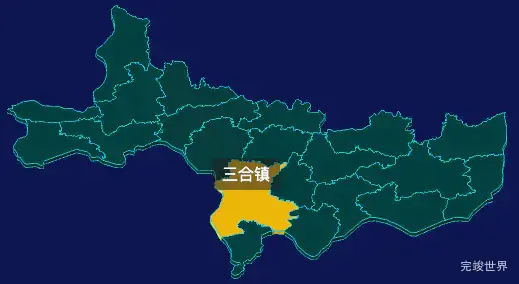 threejs遵义市播州区geoJson地图3d地图鼠标移入显示标签并高亮