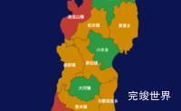 echarts遵义市桐梓县geoJson地图定义颜色效果实例