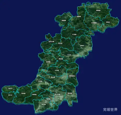 threejs遵义市桐梓县geoJson地图3d地图自定义贴图加CSS3D标签