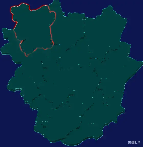 threejs遵义市道真仡佬族苗族自治县geoJson地图3d地图红色描边闪烁警报