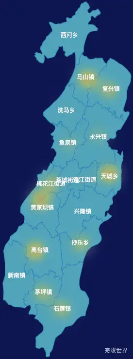 echarts遵义市湄潭县geoJson地图热力图