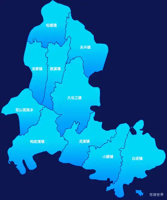 echarts遵义市余庆县geoJson地图局部颜色渐变