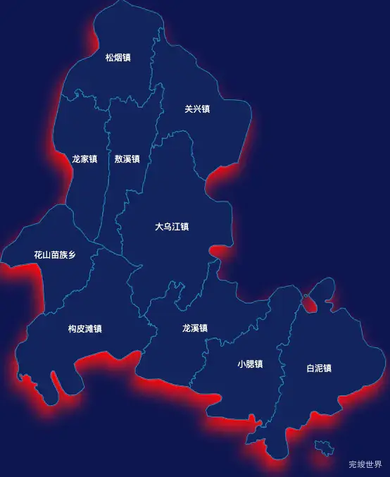 echarts遵义市余庆县geoJson地图阴影