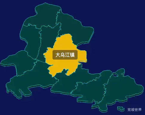 threejs遵义市余庆县geoJson地图3d地图鼠标移入显示标签并高亮