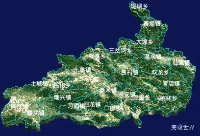 echarts遵义市习水县geoJson地图3d地图自定义贴图-绿色地面