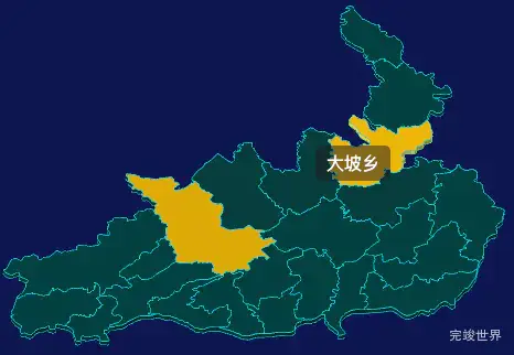 threejs遵义市习水县geoJson地图3d地图指定区域闪烁