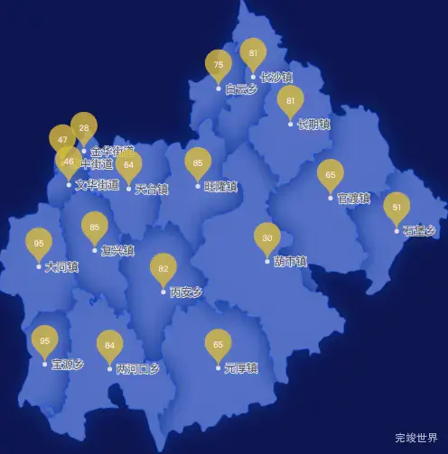 echarts遵义市赤水市geoJson地图水滴状气泡图