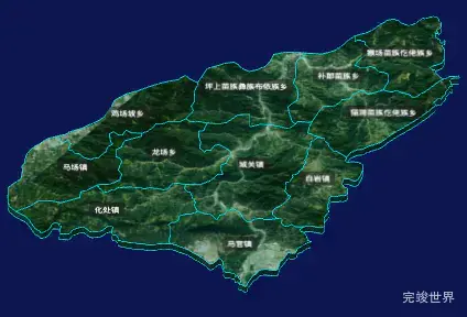 threejs安顺市普定县geoJson地图3d地图CSS3D标签