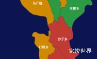 echarts安顺市镇宁布依族苗族自治县geoJson地图定义颜色效果实例