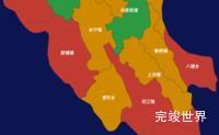 echarts安顺市关岭布依族苗族自治县geoJson地图定义颜色效果