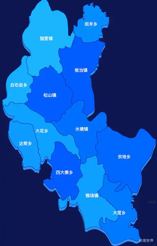 echarts安顺市紫云苗族布依族自治县geoJson地图 visualMap控制地图颜色