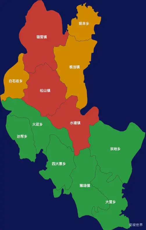 echarts安顺市紫云苗族布依族自治县geoJson地图定义颜色