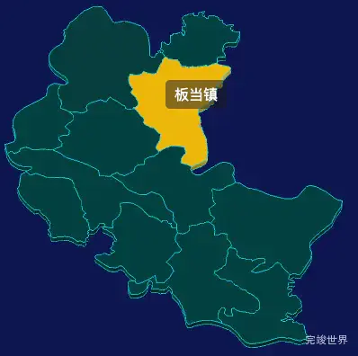 threejs安顺市紫云苗族布依族自治县geoJson地图3d地图鼠标移入显示标签并高亮