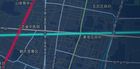 地图中绘制发光的线条效果