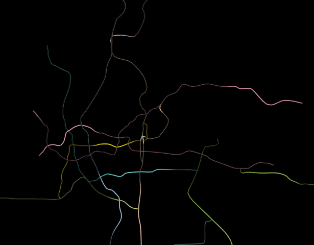 threejs 实现流光线路图效果