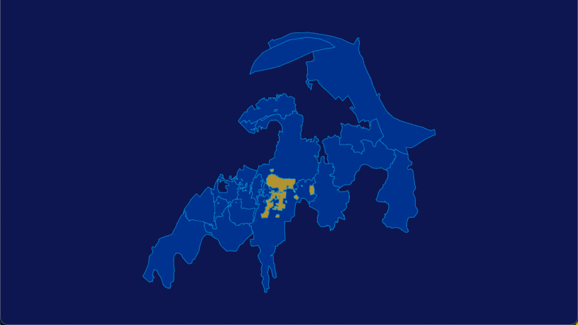 echarts 武汉市洪山区geoJson地图区域闪烁